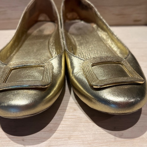 Kenneth Cole Reaction womens shoes slip on Ballet flats Metallic Gold 6.5 - Picture 3 of 12